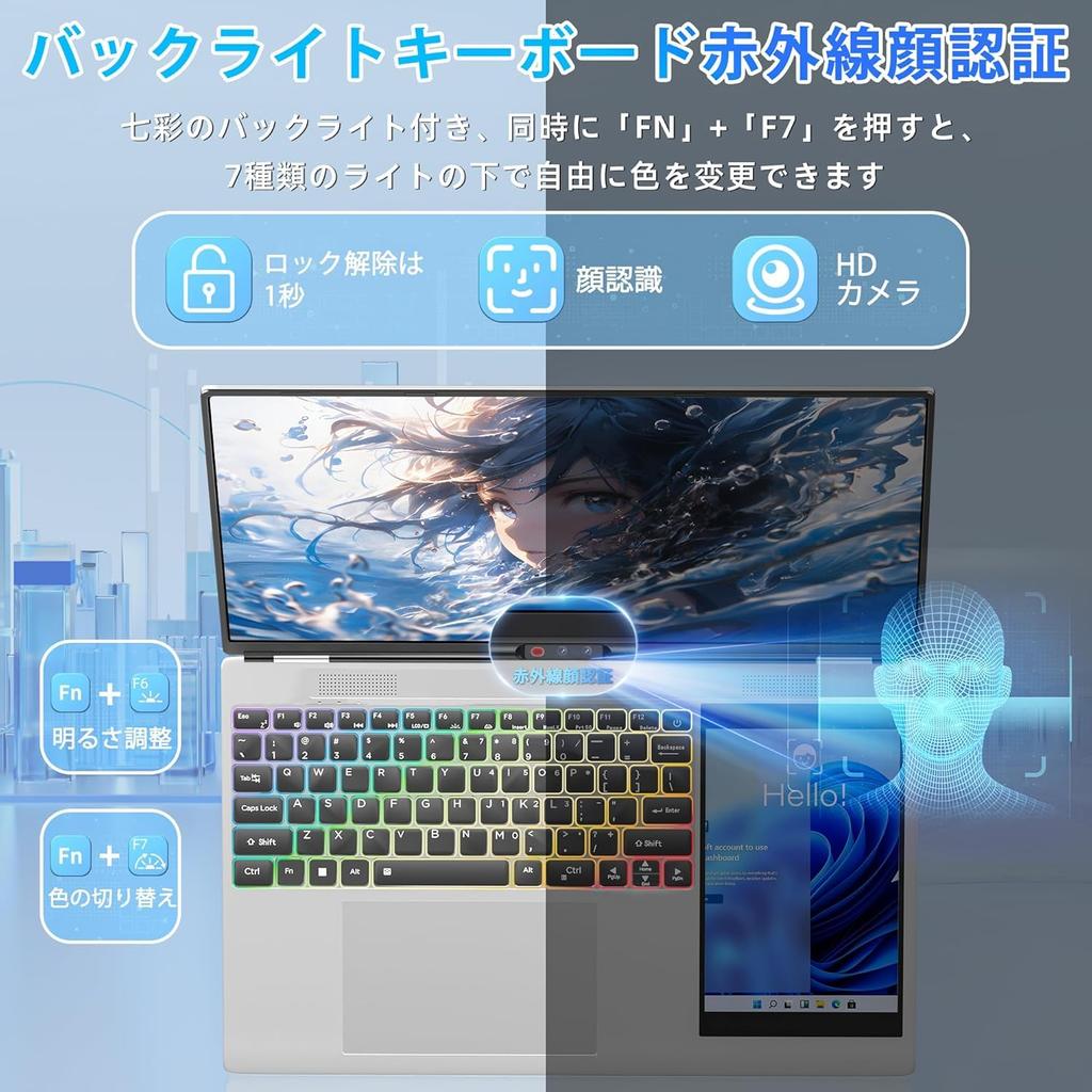 IPS Touchscreen Laptop Office 11 12th Generation Celeron N95 To DDR4 16GB 960GB Laptop USB Face Recognition Backlit Keyboard 15.6-inch 19201080 +