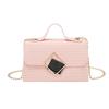 Chain Embossed Small Square Bag New Autumn Lady Fashion Hand Carry Shoulder Messenger Bag Casual Simple Small Square Bag