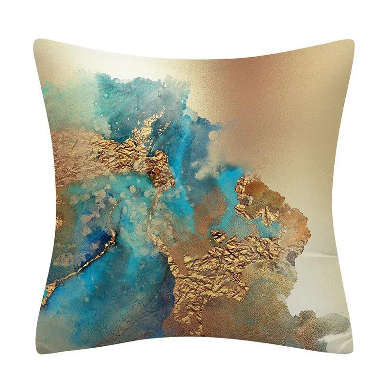 Federa per Cuscino Decorativa Turchese Arte Astratta Federa per Cuscino a Strisce Divano Camera da Letto Auto Cuscino da Lancio