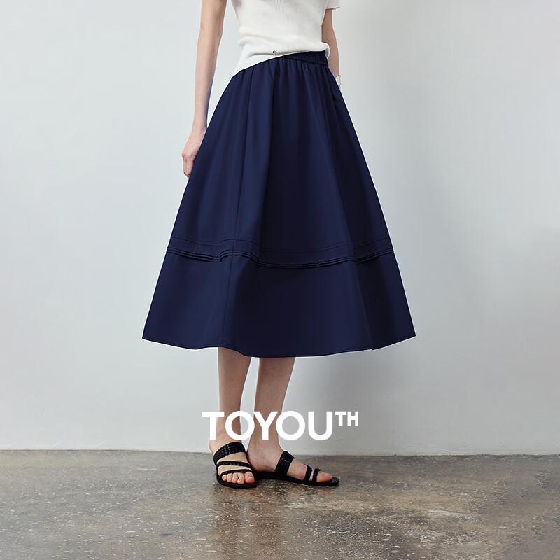 Women s Pleated A-line Midi Skirt XL