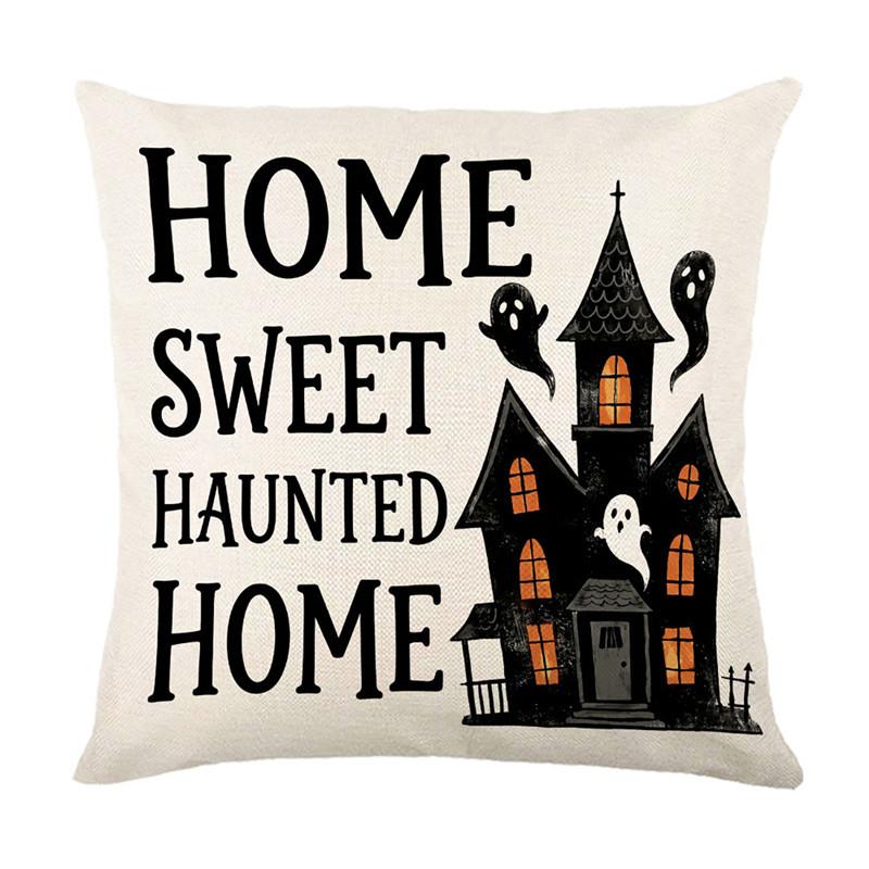 Custom Halloween Pillow Cover Digital Print Holiday Decorative Couch Bed Cushion Case 45x45cm