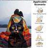 1pc Colorful Cat Art Soft & Warm Polyester Knit Blanket, Digital Printed, All-Season Throw for Napping, Traveling, Sofa yy250906020
