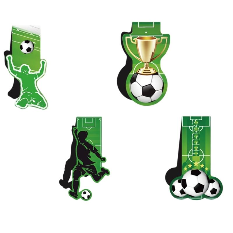 

4Pcs Football Magnetic Bookmarks Book Page Divider Page Clip Marker Magnetic Book Page Marker for Teacher Book Lover Kid 1