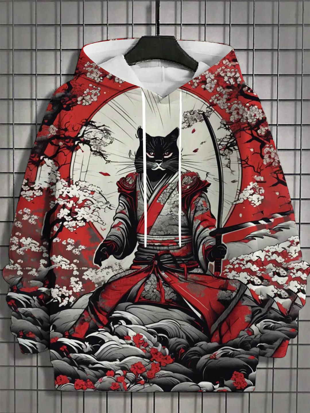 Осень и зима Новая мужская толстовка с капюшоном с 3D принтом во весь рост и принтом — фото 3