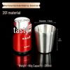 Korean Industrial Style 304 Stainless Steel Double-Walled Gold Beer Mug and Tea Cup