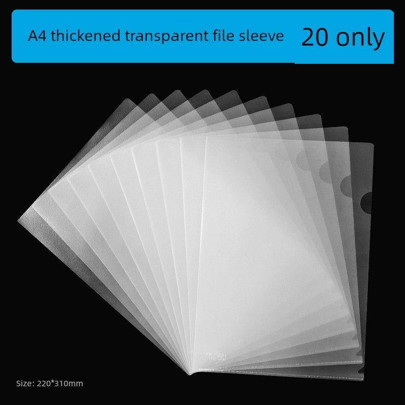 Deli Thickened Transparent Insert Information Office Folder Sky Blue(A4 Thickened-20 Pieces)