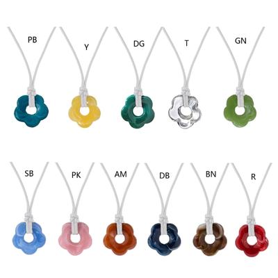 Unique Hollowed-Out Flower Pendant Necklaces Acrylic Material Flower Jewelry Pendant Choker Suitable for Any Occasion