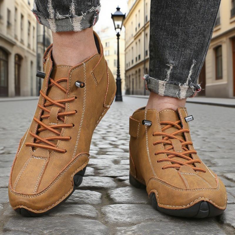 Retro High Top Mens Shoes Classic Charm Comfortable Soft Sole Anti Slip Durable Flat Shoes Soft Sole Luxury Fashi Ankle Boots