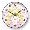 Sailor Moon Anime Silent Wall Clock with Automatic Time Setting for Girls' Bedrooms and Living Rooms