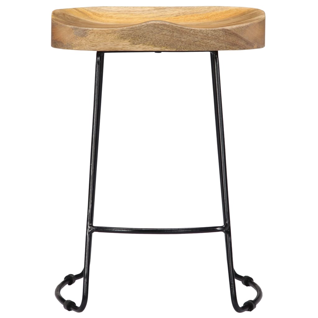 Vidaxl Gavin Bar Stools, 2 Pcs, Solid Mango Wood
