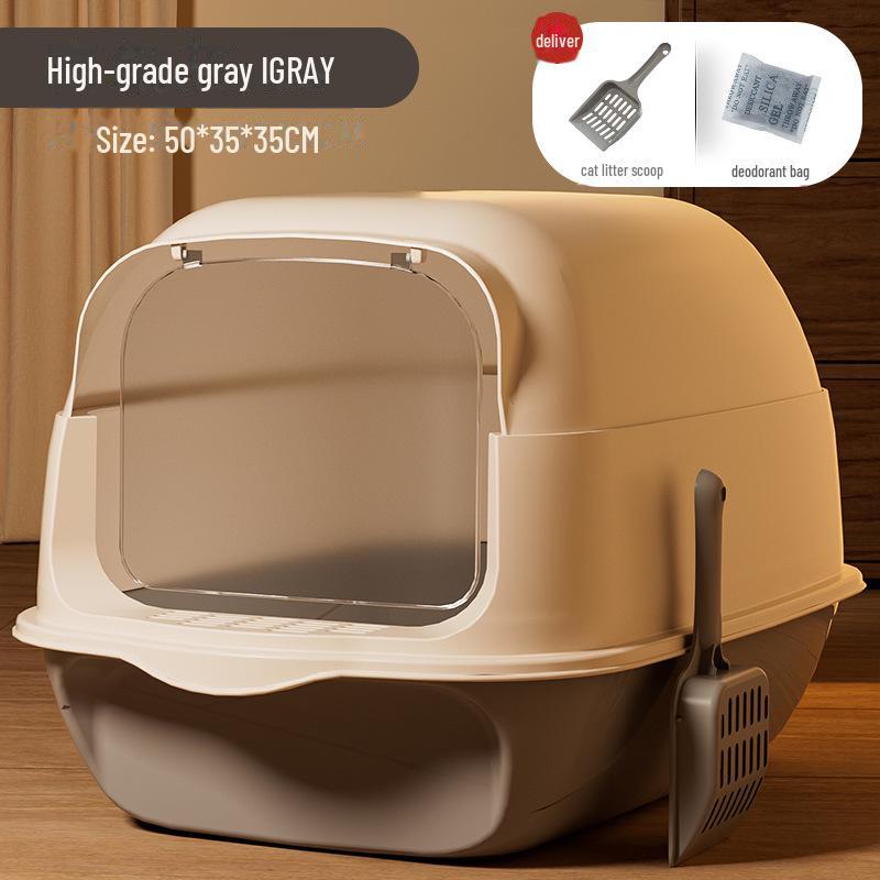 

Очень большой закрытый кошачий туалет с защитой от запаха - легко чистить туалет для домашних животных Piece