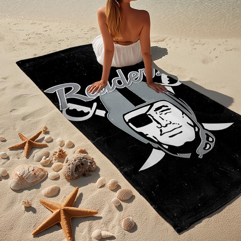 Rai-ders Football Legacy Beach Towel, Super Soft Microfiber, Gift for Her/Him, Birthday, for Pool, Beach, Travel, Home Decor Fan gifts