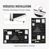 Black Board, 70 x 40 inch Large Chalkboard with Aluminum Frame, Black Boards Dry Erase Includes 1 Magnetic Erase & 3 Dry Erase Markers, Black Surface,