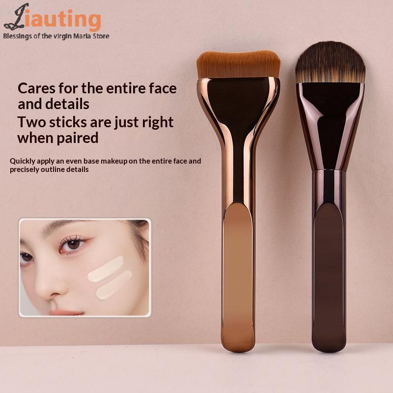 1/2PCS Ultra Thin Foundation Brush Synthetic Bristles Precision Application For Liquid Cream Streak-free All Skin Types Tools