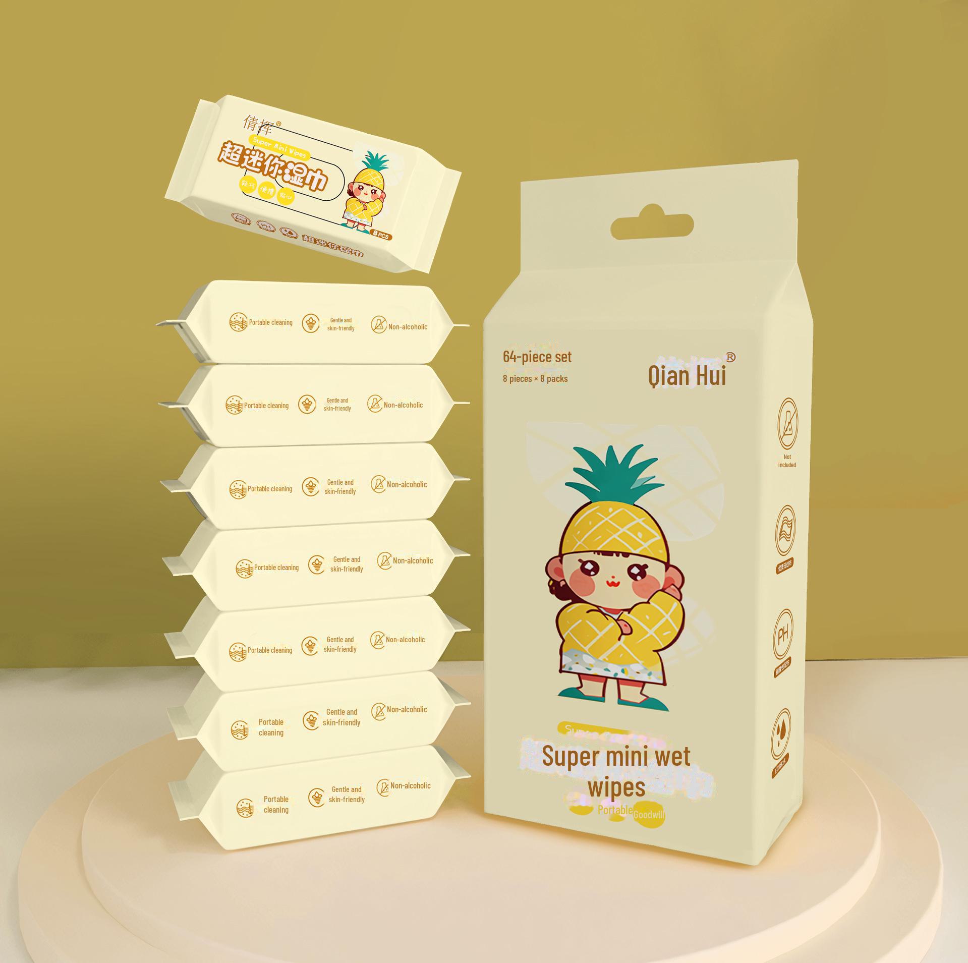 

Портативные мини влажные салфетки для рук и рта младенцев и детей