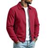 Men's Casual Color Zip-Up Cardigan Jacket for Everyday Wear