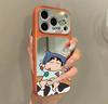 Applicable to iphone11pro sleeping small new 11 cartoon large window mobile phone case iPhone11 two-in-one mirror