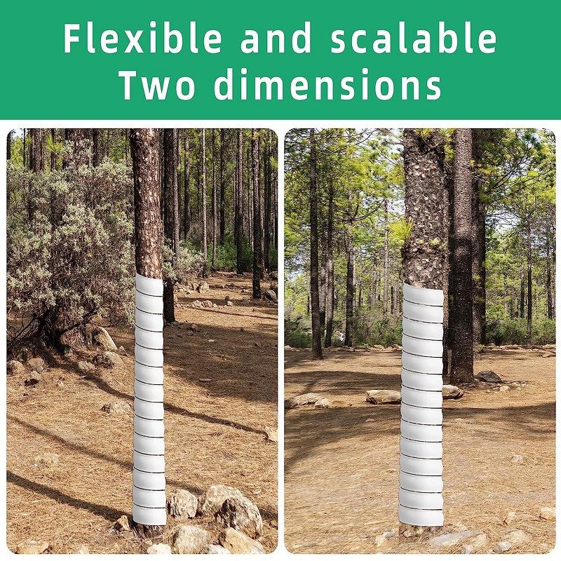 1/2pcs Tree Trunk Protector Plant Bark Growth Sleeve Plastic Telescopic Garden Accessory Prevents Squirrel Bark Gnawing