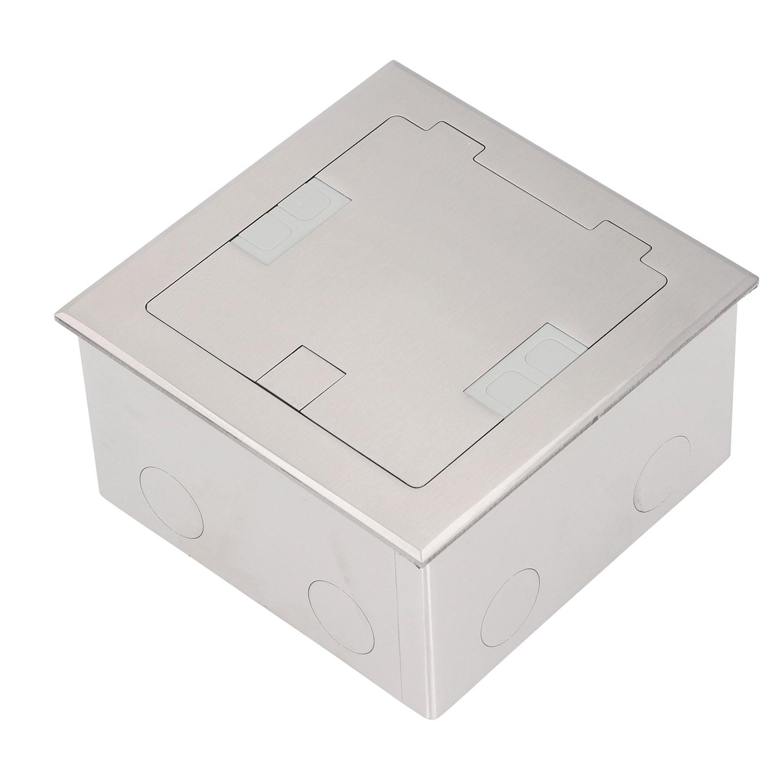 

Recessed Floor Outlet Box Water Proof Stainless Steel Flat Socket 16A 2 Universal 3 Holes USB