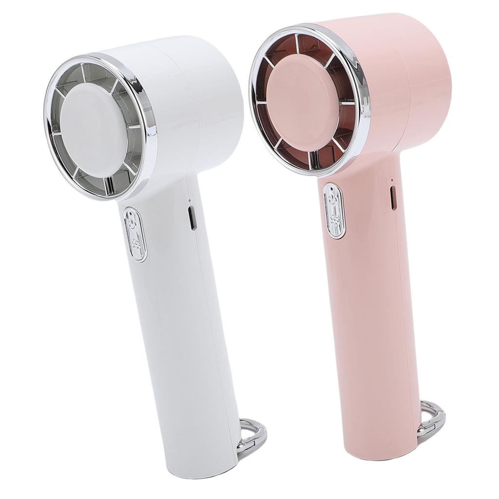 Handventilator Tragbar 5 Geschwindigkeiten Starker Wind 1200mAh Leistungsstarker Tischventilator mit Aufhängeschnalle für Outdoor