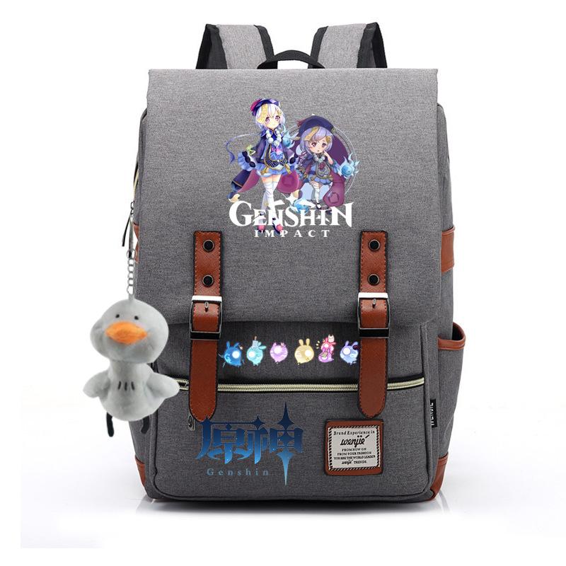 Yuanshen Fashion Korean Edition Backpack, College Student Laptop Bag Male USB High School