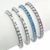 4mm Iced Out Buntes CZ 316L Edelstahl Tennisarmband Anlaufgeschützt Wasserdicht Bling Hip Hop Schmuck für Damen