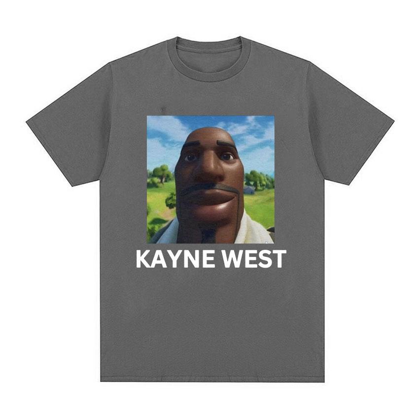 Lustiges Kanye West Meme Grafik T-Shirt Herrenmode Rundhals Kurzarm T-Shirts Unisex Hip Hop Gothic Rap T-Shirt Streetwear