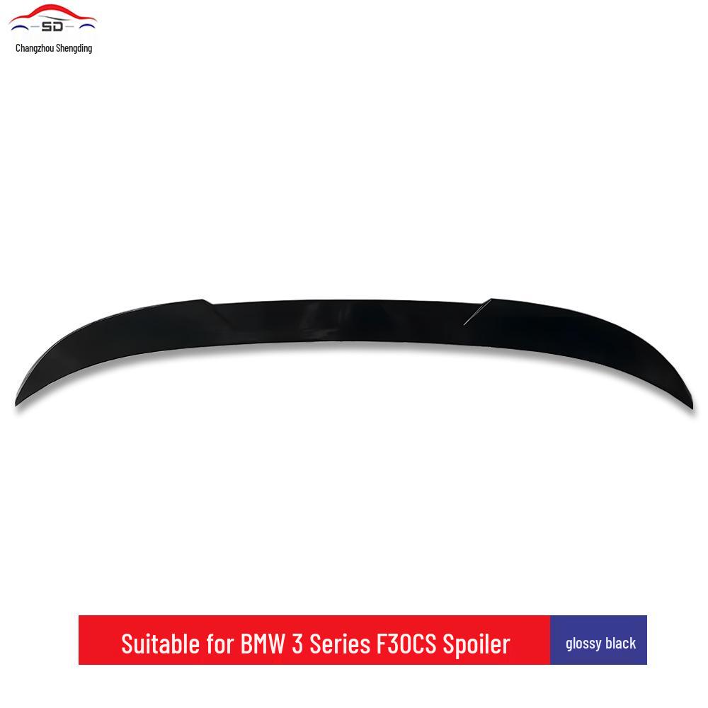 Compatible with BMW 3 Series (13-19) F30, CS Style Rear Spoiler, Non-destructive Installation.