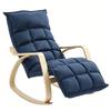 Rocking Chair Rocking Armchair with High Backrest Dark Blue