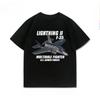 Fighter jet F22 Raptor A10 aircraft F35 fan Tshirt casual pure cotton roundneck top Unisex Women trendy shortsleeved shirt