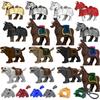 Mattoncini MOC Militare Cavalleria Napoleonica Cavallo da Guerra Gotico Animale Lupo Sella Allargata Cavo per Sella Accessori Giocattolo a Mattoncini Regali