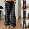 Lockere Entspannte Passform Gerader Schnitt Nadelstreifen Patchwork Hohe Taille Drapierte Lässige Sportliche Hose