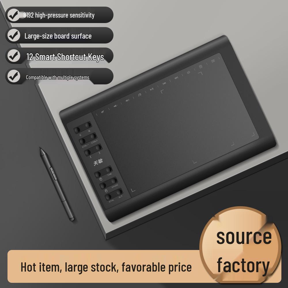 Tianmin G10 Digital Drawing Tablet: Connects to Mobile, Computer, Handwriting Tablet for Online Classes and Art.