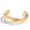 Yhpup Gold Silver Color Stainless Steel Smooth Metal Geometric Cuff Open Bracelet Bangle Waterproof Trendy High Quality Jewelry