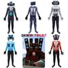 Toilet Skibidi Kids Tv Man Cosplay Jumpsuit Tight Halloween Party Game Role Play