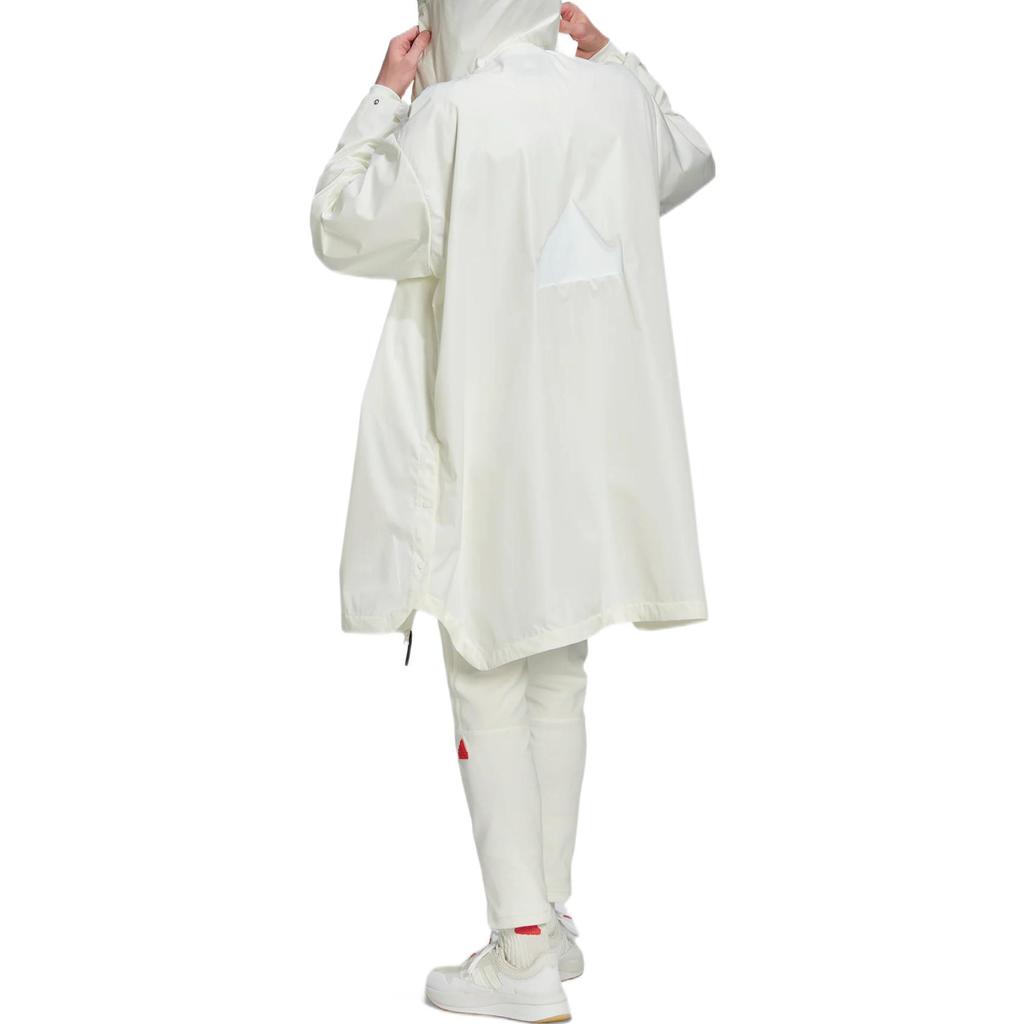 Adidas Solid Color Hooded Jacket Men Outerwear White HN1943