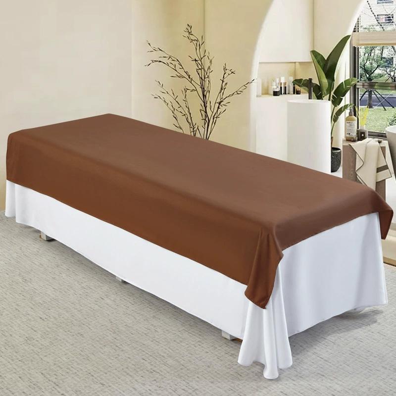 

80x200см Постельное белье Накидка на стол Для спа-клубов Простыня для косметической кушетки Дышащая С отверстием Однотонная Накидка для массажной кушетки Приятная для кожи 80*200cm кофейный
