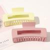 Simple Square Geometric Frosted Hair Claws Clamps Acetate Hairpins Women Hollow Out Ponytail Clips Makeup Styling Tools Headwear