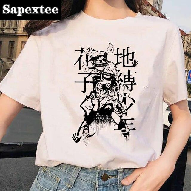 Toilet-Bound Hanako-kun Print T-Shirts Damen Harajuku Ullzang Mode T-Shirt 90er Grafik Lustiges Unisex T-Shirt Sommer Top Tee FeUnisex
