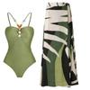 2024 Women's One-Piece Swimsuit: Slimming, Sexy, Sun Protection, Belly Covering, Gauze Skirt Bikini Set