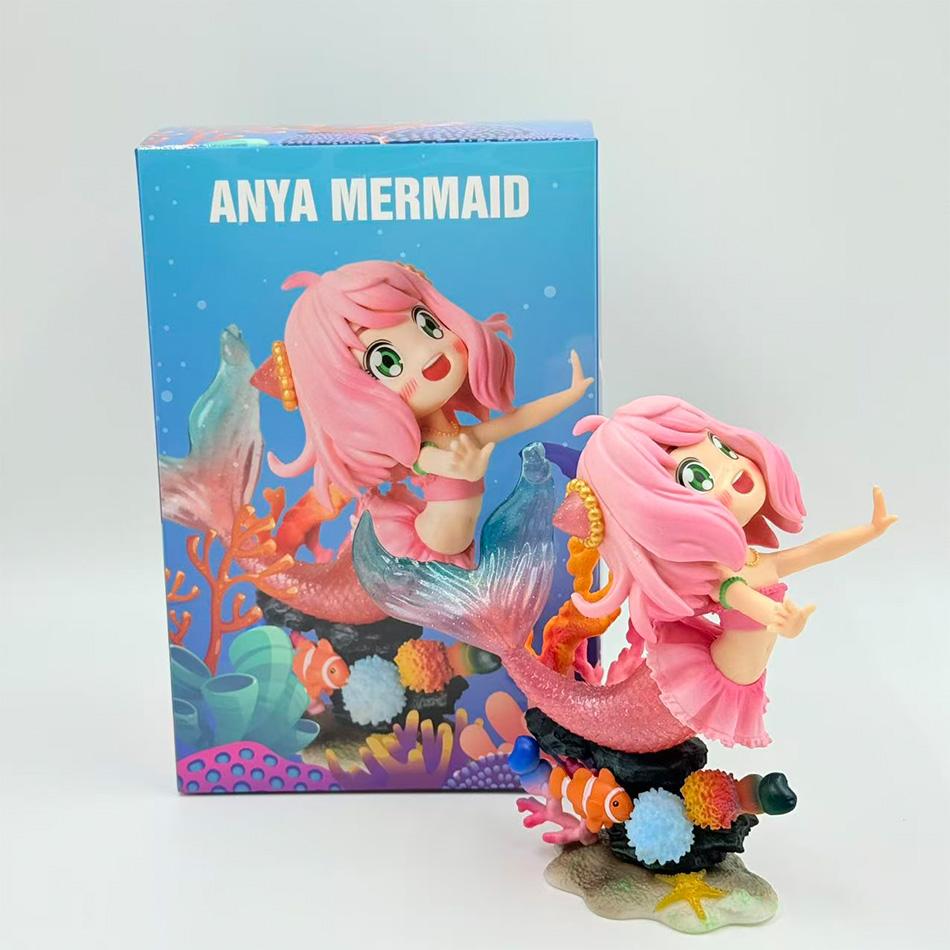 Anime Figurines Spy Games Home Decor Figurines Ania Cosplay Mermaid Series Cute Teenage Anime Trendy Toy Christmas Birthday Gift