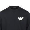 Emporio Armani FW22 Logo Print Loose Fit Crew Neck Long Sleeve Sweatshirt Men sweatshirt Dark-Blue 6L1MB5-1JQNZ-0920