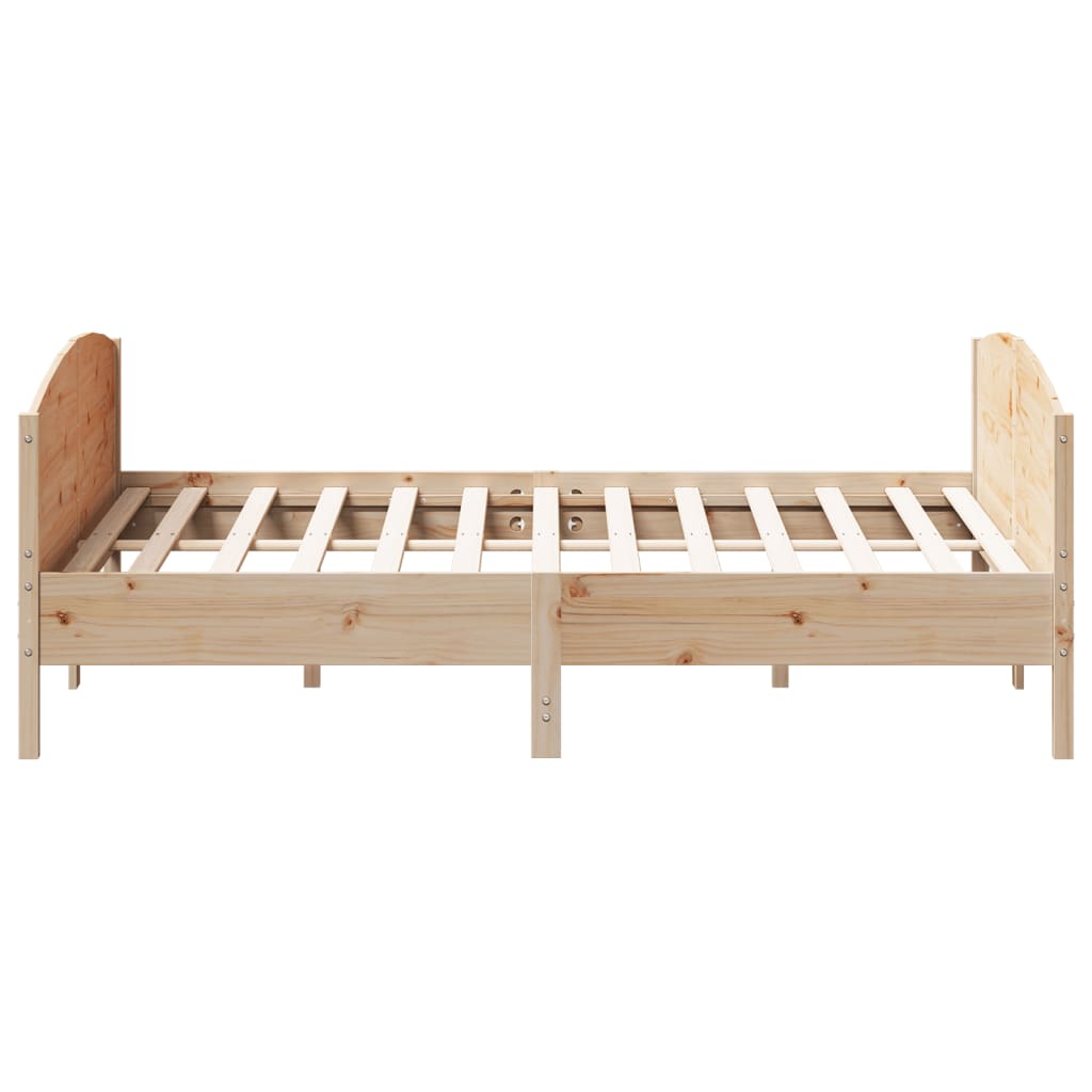 Vidaxl Bed Frame Without Mattress, 200X200 Cm, Solid Pine Wood