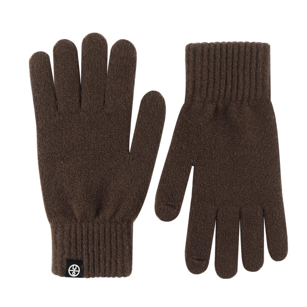 Winter Mink Imitation Solid Color Gloves