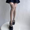 Damen Blickdichte Seiden Oberschenkelhohe Strümpfe Leggings Strumpfwaren Japanische Stile Anime JK Mädchen Bunte Überknie Lange Socken