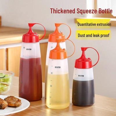 Food-Grade Plastic Squeeze Bottle for Kitchen Seasoning and Sauces