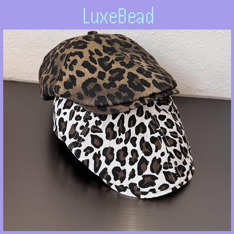 Leopard Print Baseball Cap With Breathable Warmth For Autumn Winter Fashion
