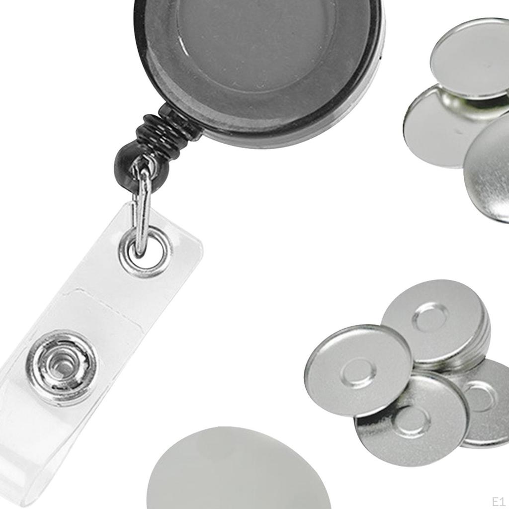 10 Pieces Retractable ID Holder Keyring DIY Buckle Portable Nurse Reel for Worker Teacher