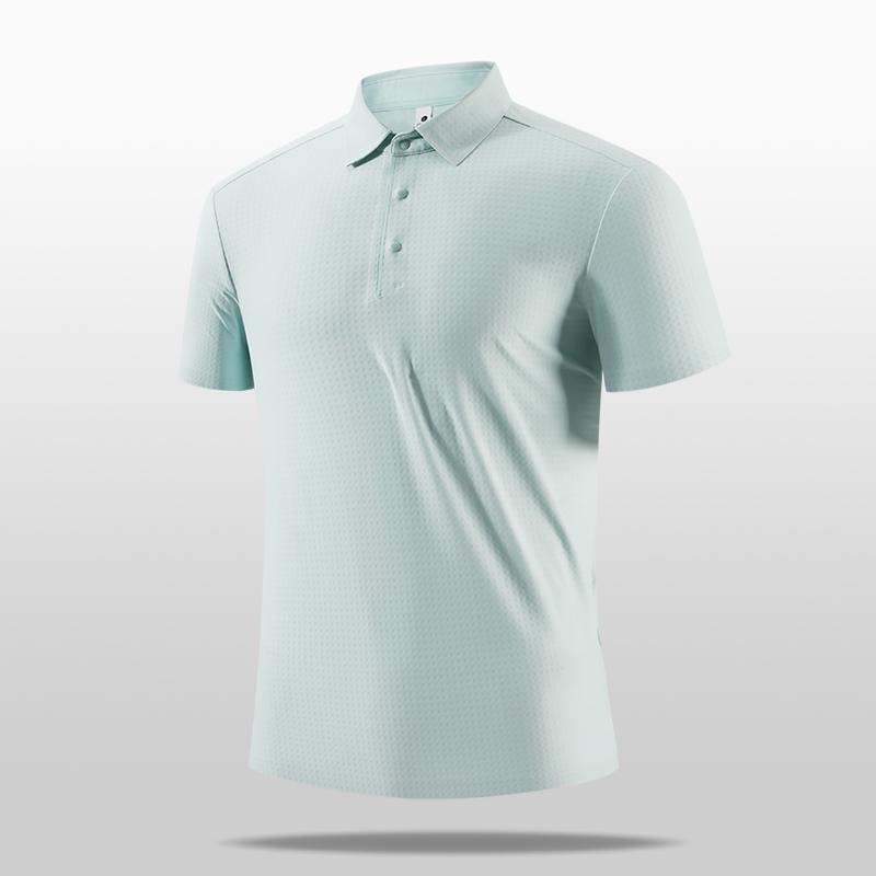 

Ice Silk Short-sleeved Men s POLO Shirt With Lapel T-shirt, Quick-drying, Cool And Traceless Solid Color 3XL синій