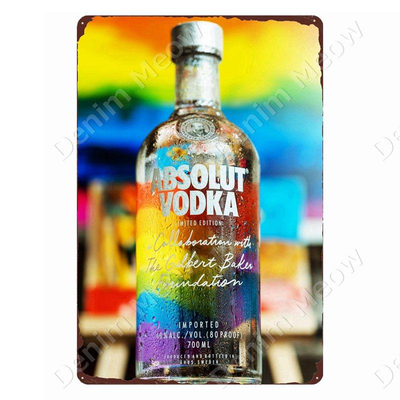 Whisky Märke Vintage Metallskyltar Man Cave Plåtskyltar After Hours Dekor för Bar Pub Klubb Alkohol Vodka Väggdekoration ZSS103